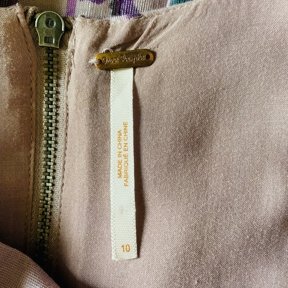 Free People Floral Preppy Scoop Neck Mini Dress Size 10 Cocktail Vacation - Picture 7 of 8